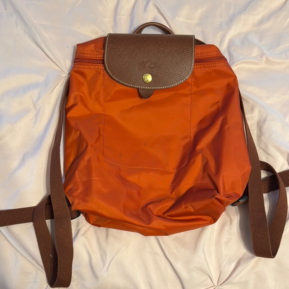 Longchamp Orange Backpack